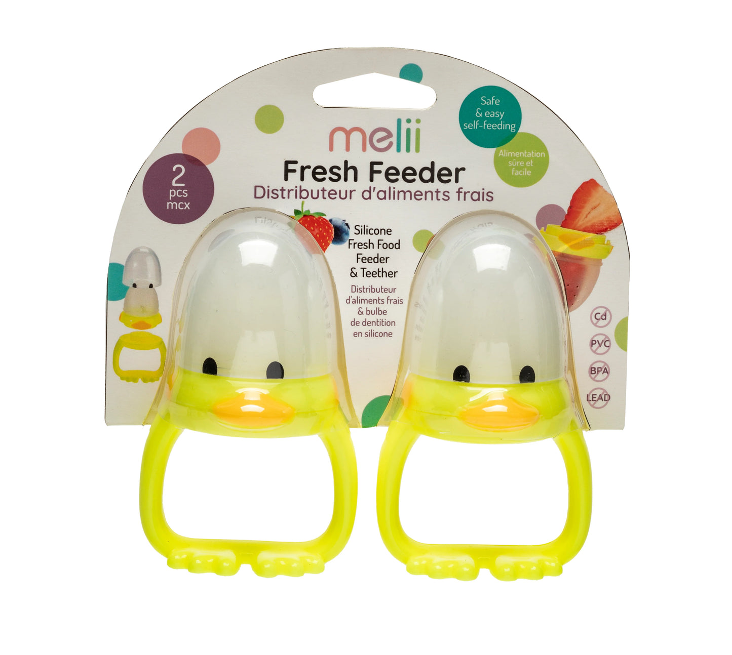 Melii Fresh Feeder - 2 Pack White & Yellow - 6 to 24 Months