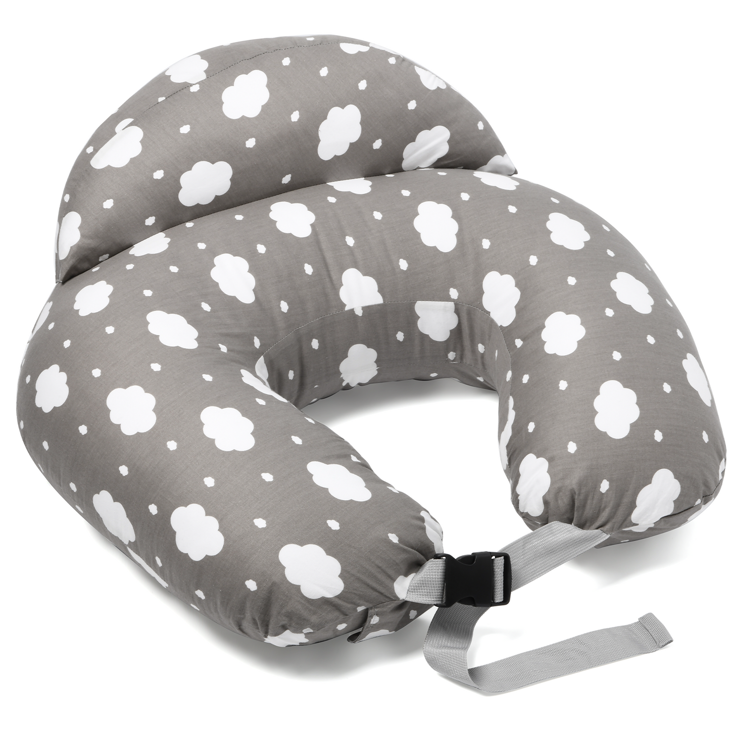 Momcozy Maternity Accessory Adjustable Nursing Pillow Grey & White