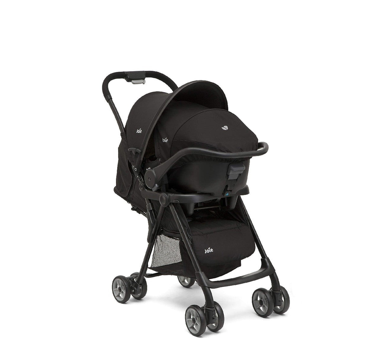 Joie i-Juva Step Travel System lightweight stroller with i-Juva infant car seat in Black