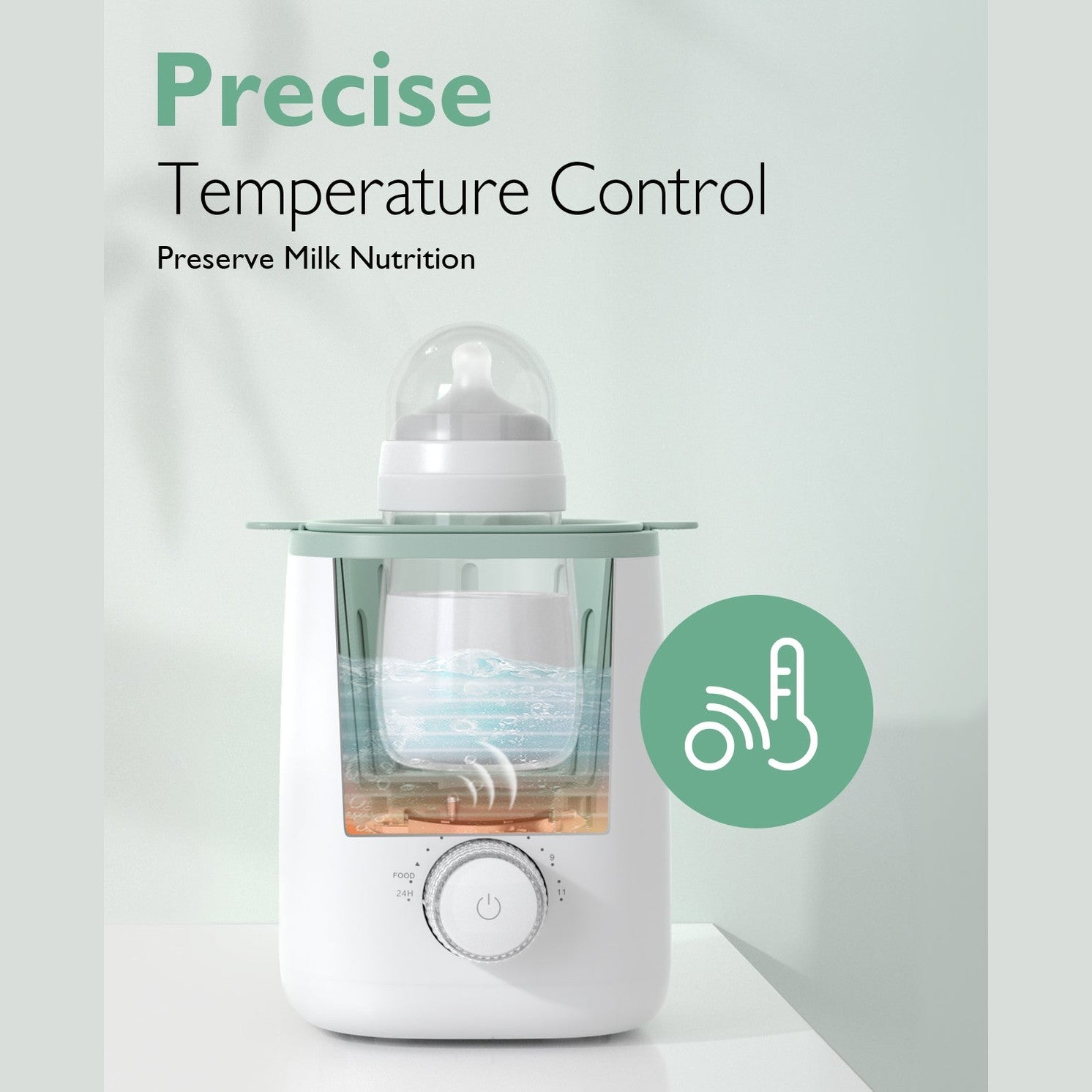 Momcozy Nutri Smart Baby Bottle & Storage Bag Warmer - Water Bath Heating - Night-Light - 24h Keep Warm - Safe & Compact Design