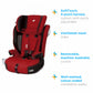 Joie Alevate Group 1/2/3 child car seat in Rio Red - view 3