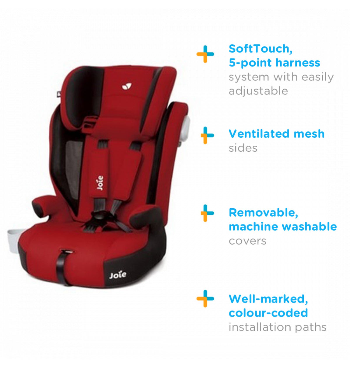 Joie Alevate Group 1/2/3 child car seat in Rio Red - view 3