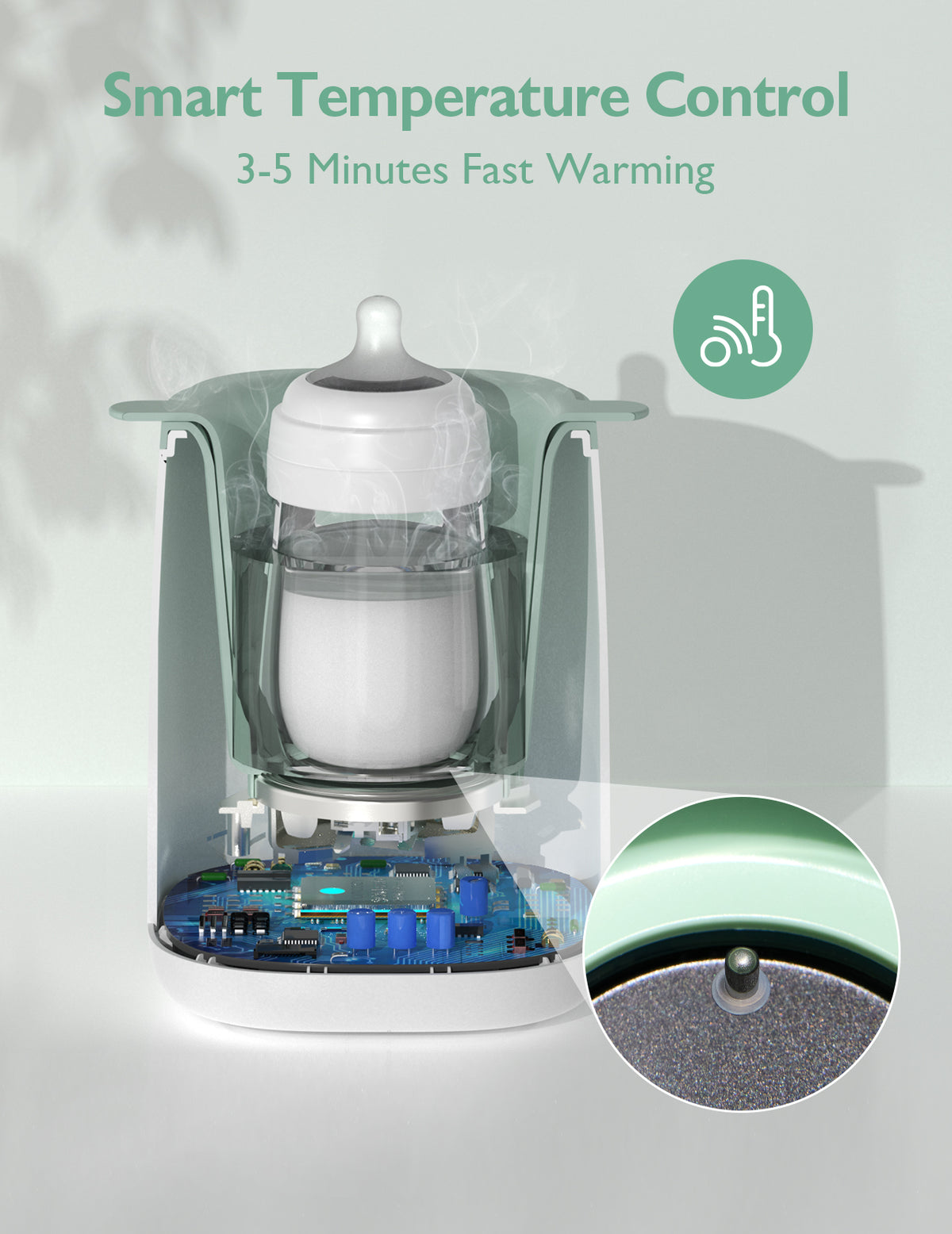 Momcozy Sterilizers &amp; Warmer Baby Bottle Warmer White