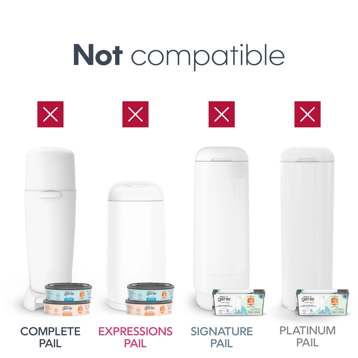 Diaper Genie Diaper Pails Refills Square refill