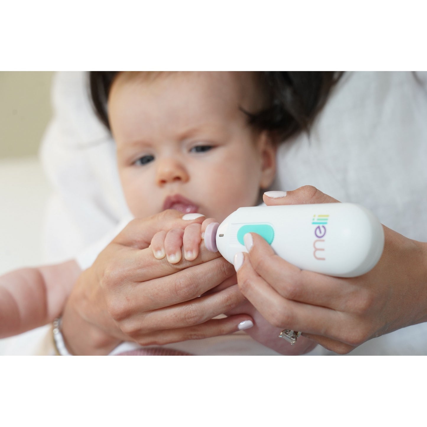Melii Electric Nail Trimmer White & Teal - Birth to 36 Months