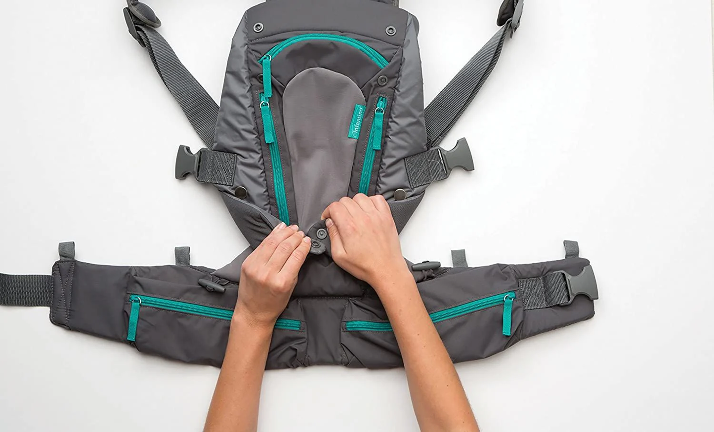 Infantino Carry On Multi-Pocket Carrier Birth to 48 Months Open Box