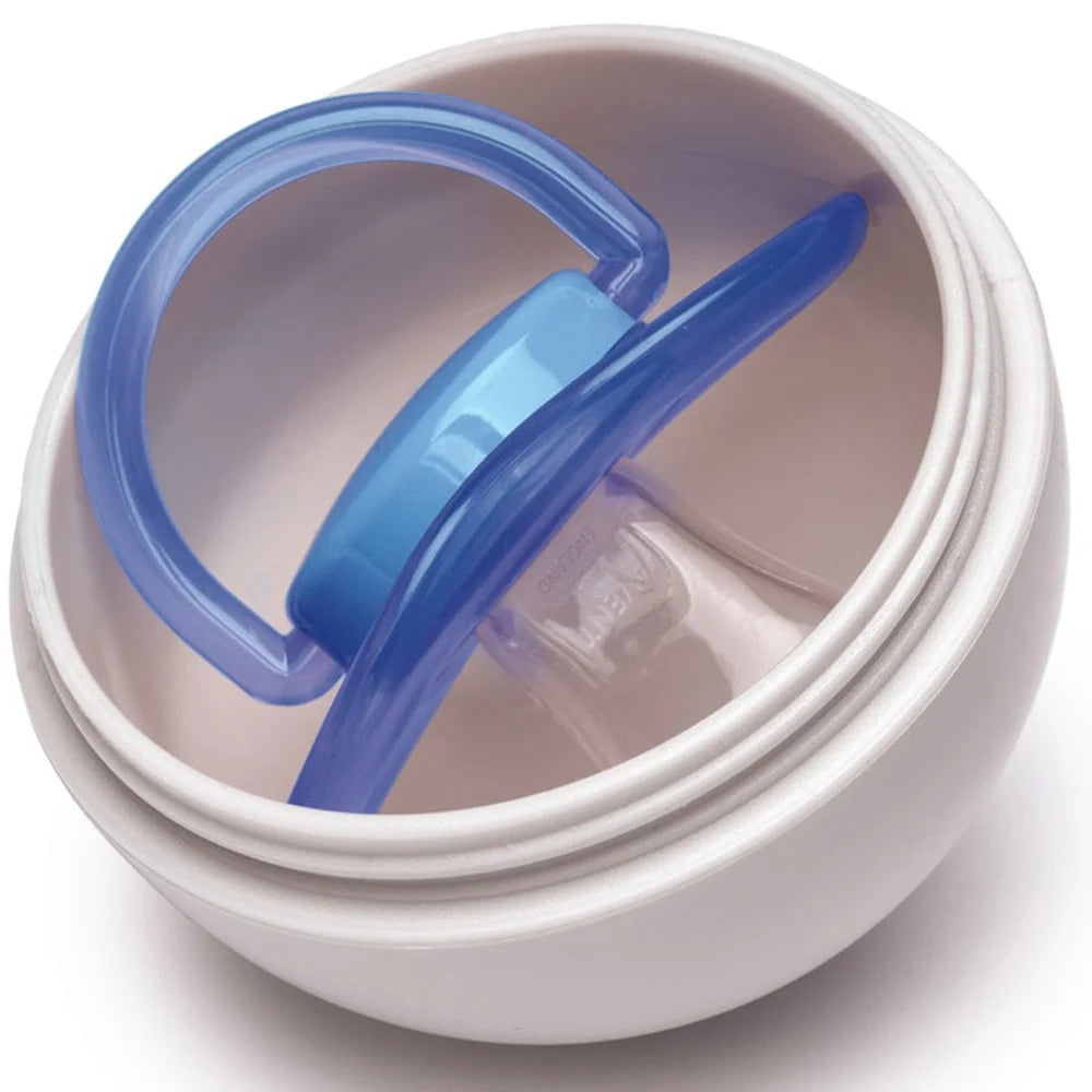 Melii Pacifier Pod - 1 pack Grey & Blue - Birth to 12 Months - Open Box