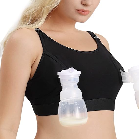 Momcozy Maternity Accessory YN08-Hands-Free Pumping Bra- Black