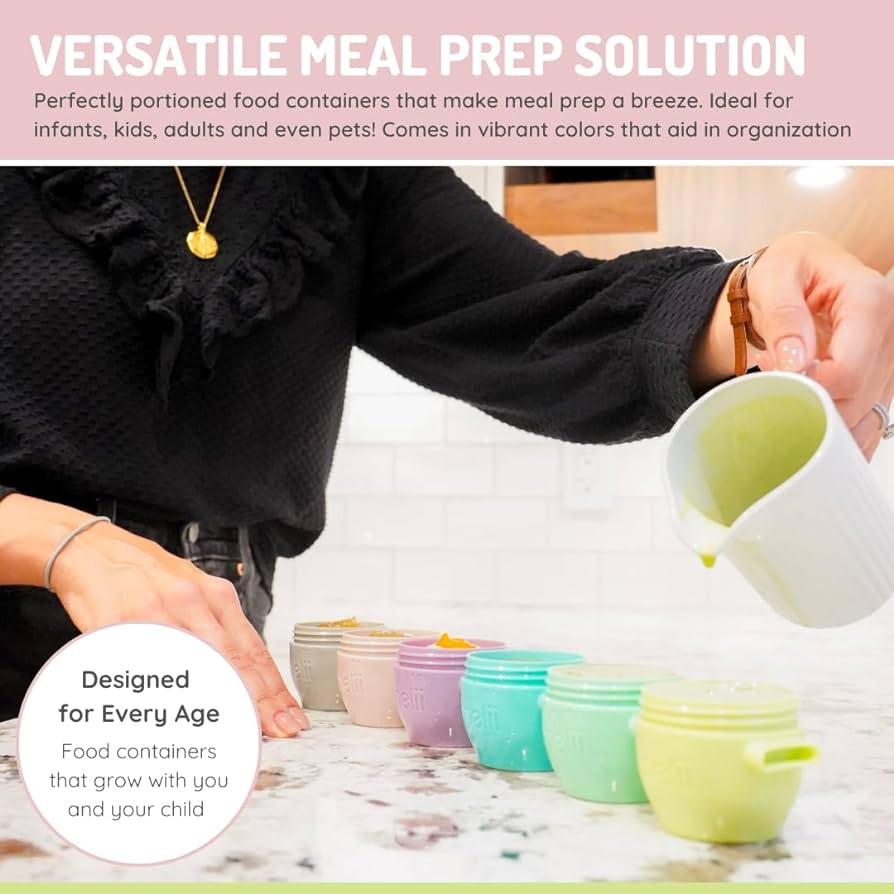 Melii Snap & Go Pods (6oz) - 4 piece set Multicolor ~ 3 to 24 Months