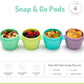 Melii Snap & Go Pods (6oz) - 4 piece set Multicolor ~ 3 to 24 Months