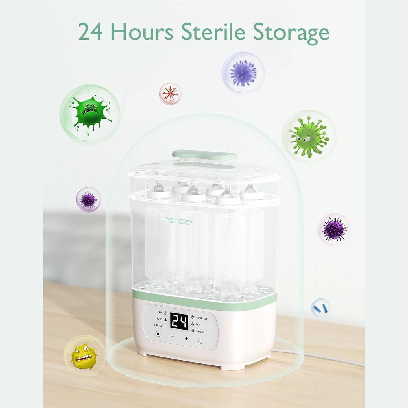 Momcozy Sterilizers & Warmer 8 in 1 Sterilizer and Dryer White
