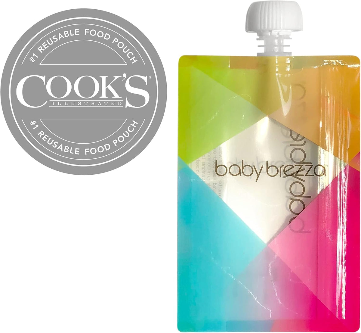 Baby Brezza Reusable Baby Food Pouches, Pack of 10
