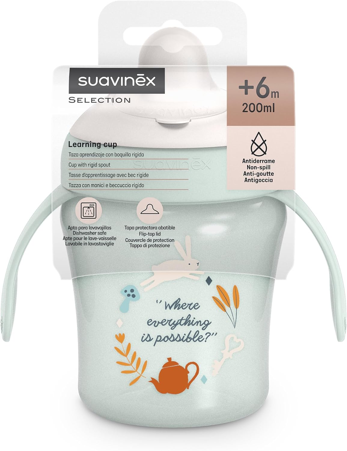 Suavinex Wonderland Learning Cup with Anti-Spill Spout & Removable Handles (6-18 Months) - Suavinex baby product