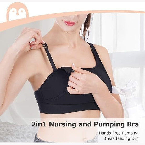 Momcozy Maternity Accessory YN08-Hands-Free Pumping Bra- Black