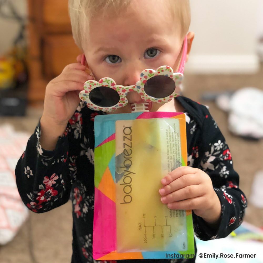 Baby Brezza Reusable Baby Food Pouches, Pack of 10