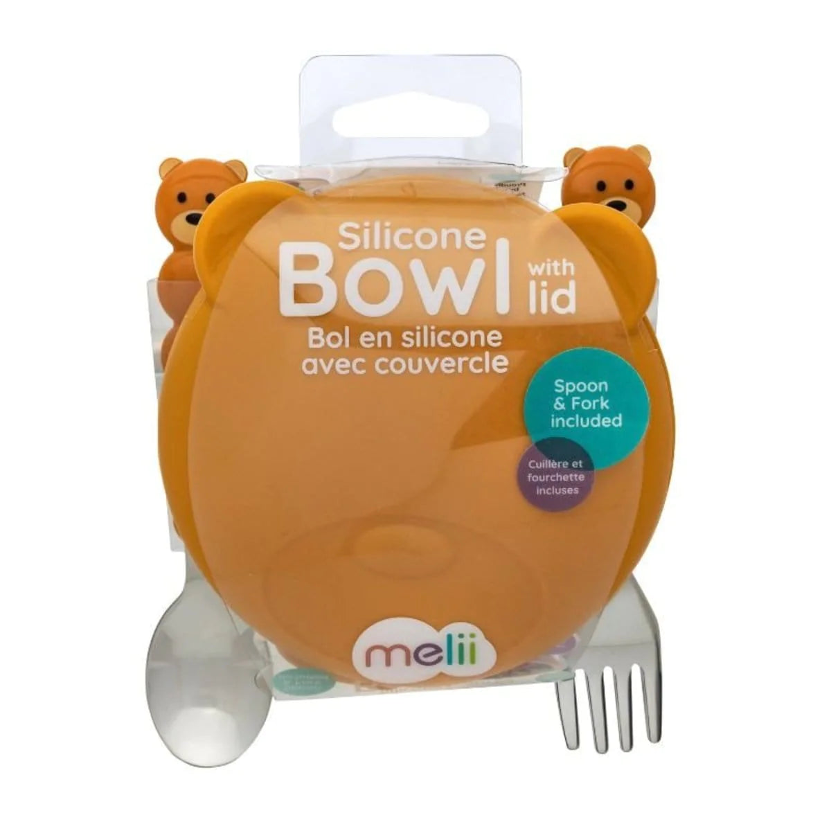 Melii Silicone Bowl with Lid & Utensils - 12 to 36 Months