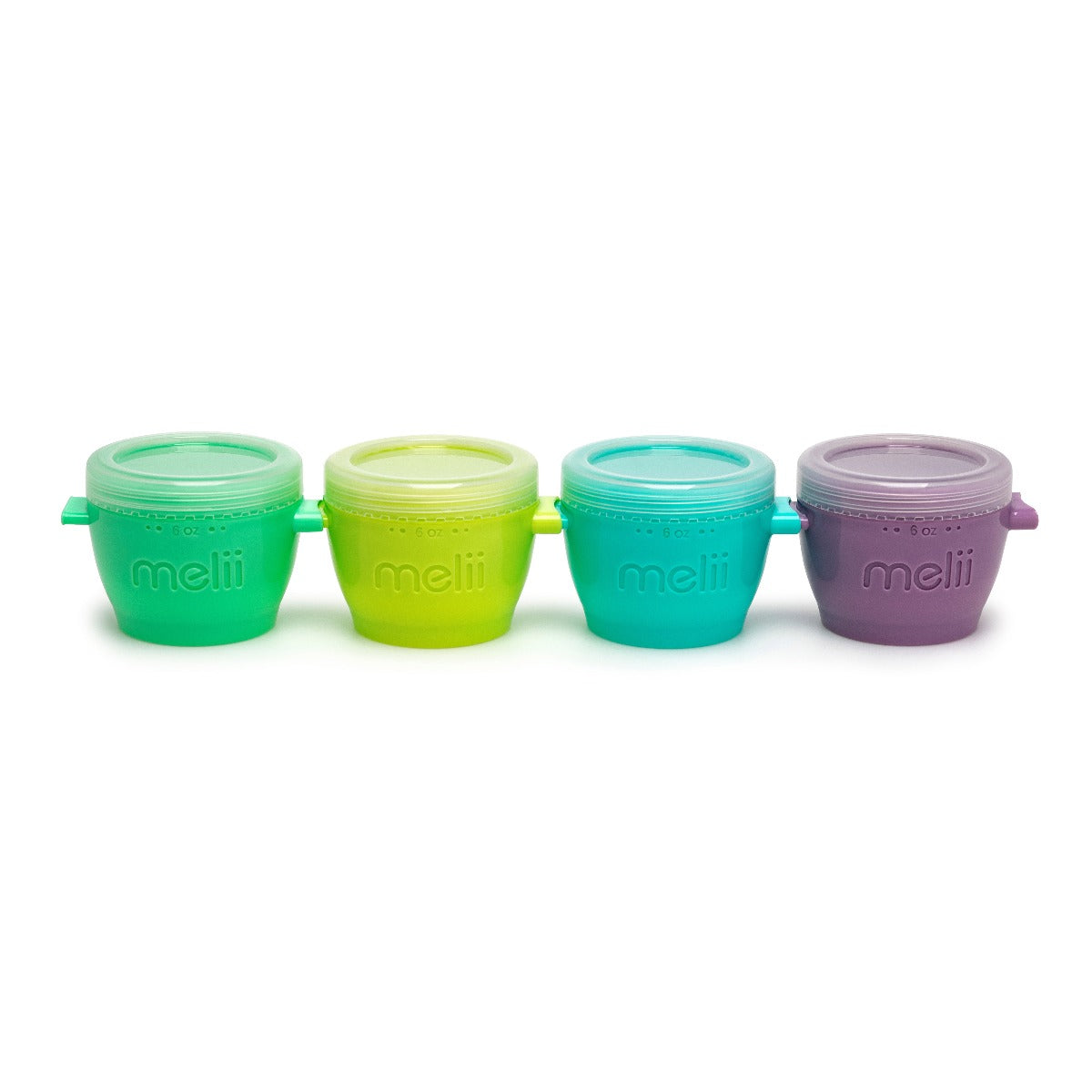 Melii Snap & Go Pods (6oz) - 4 piece set Multicolor ~ 3 to 24 Months