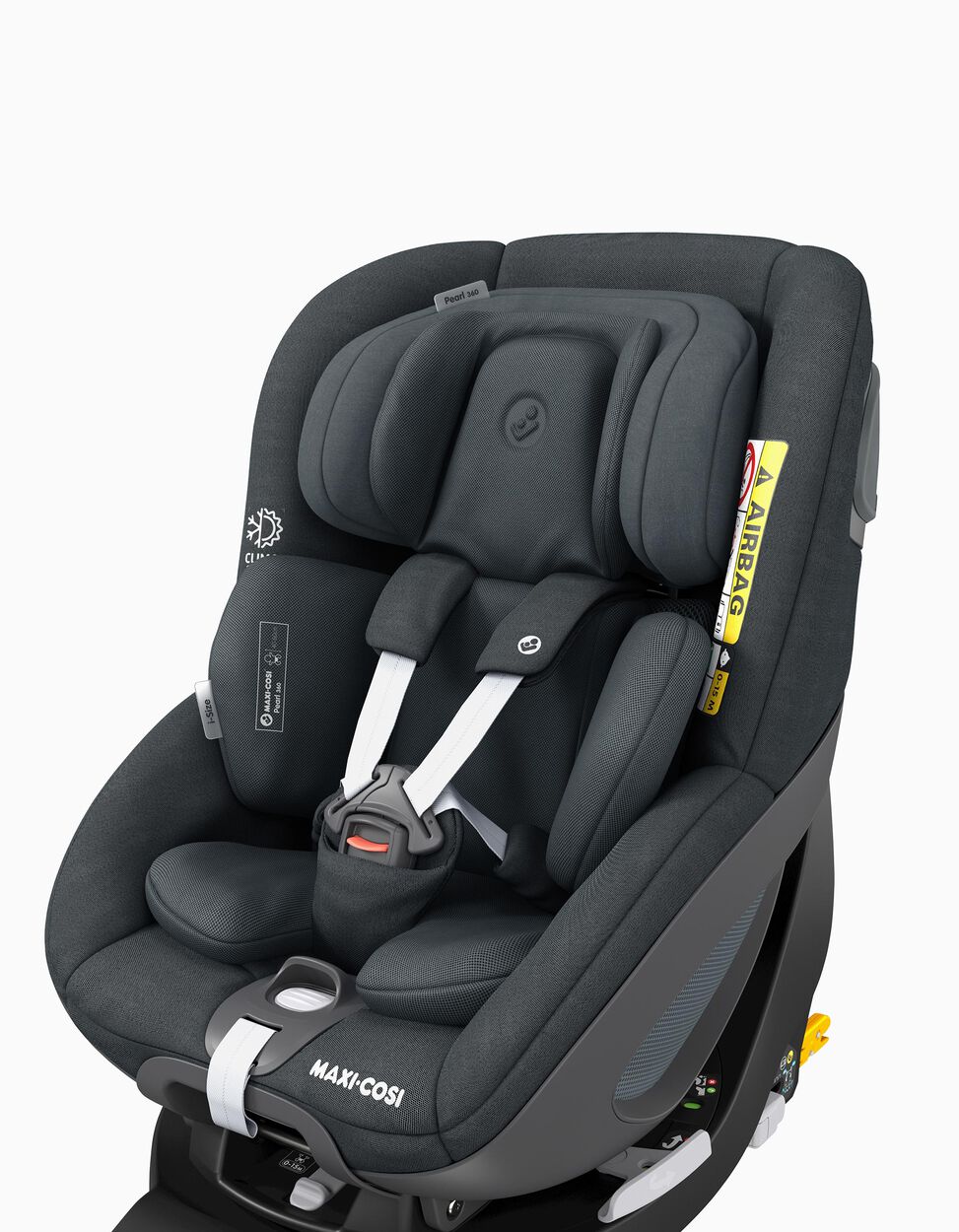 Maxi Cosi Car Seat Pearl 360 (Birth to 48 Months) Authentic Graphite Distressed Box-Distressed