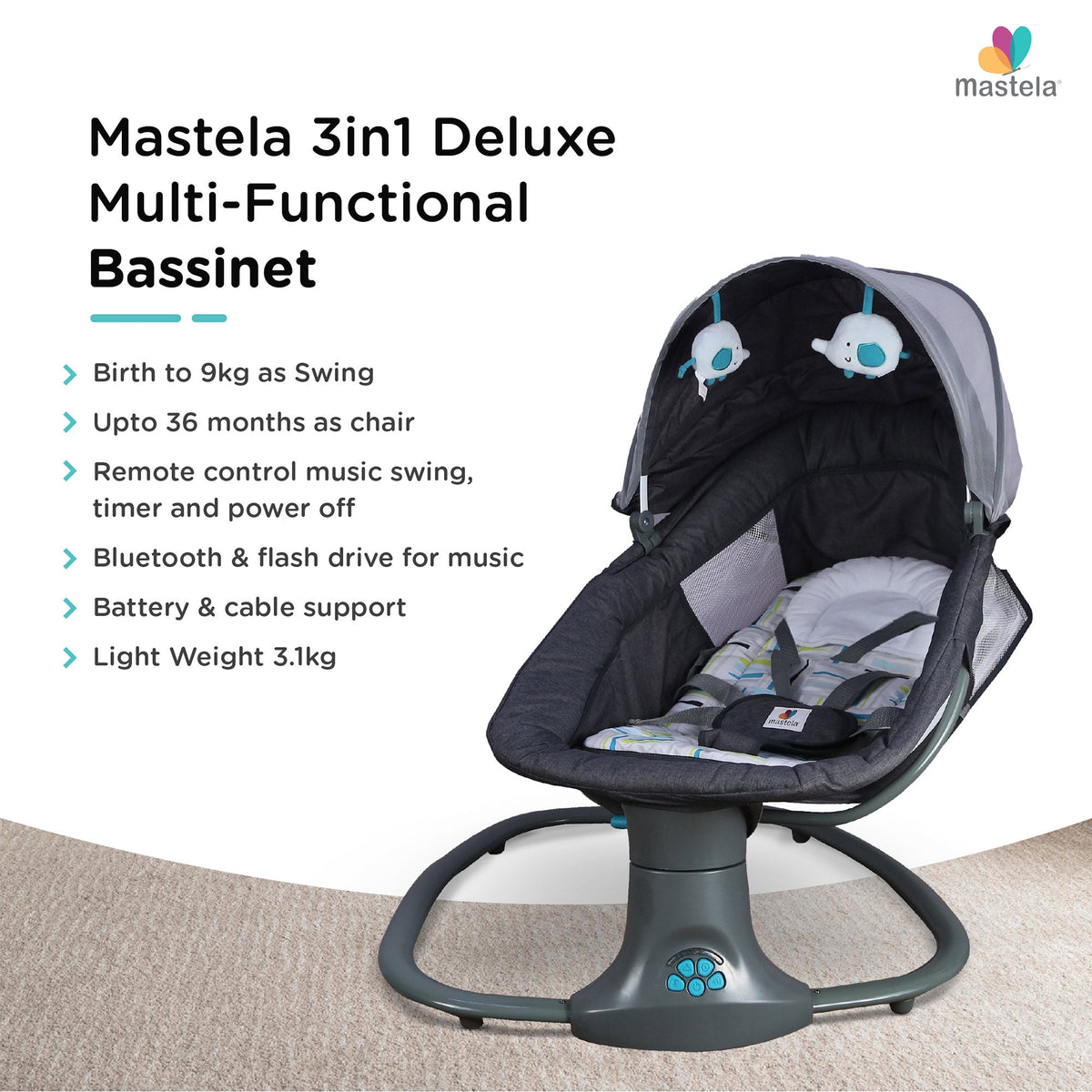 Mastela Deluxe Multi-Function Swing (3 to 36 Months) - Open Box