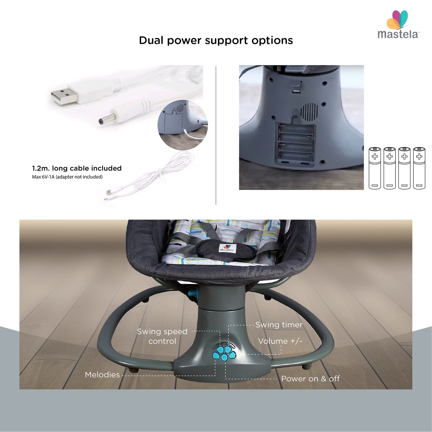 Mastela Deluxe Multi-Function Swing (3 to 36 Months) - Open Box