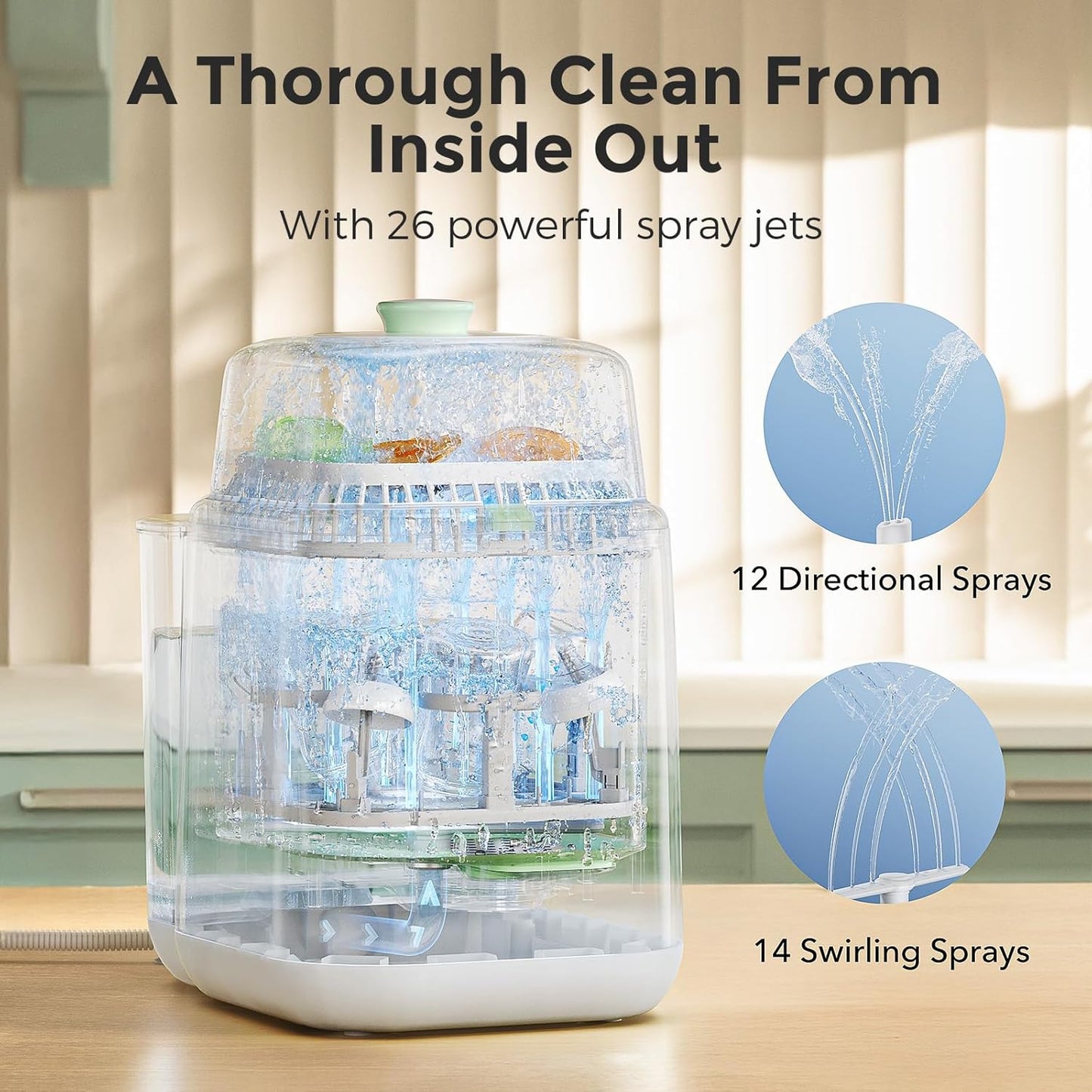 Momcozy KleanPal Pro Baby Bottle Washer - White