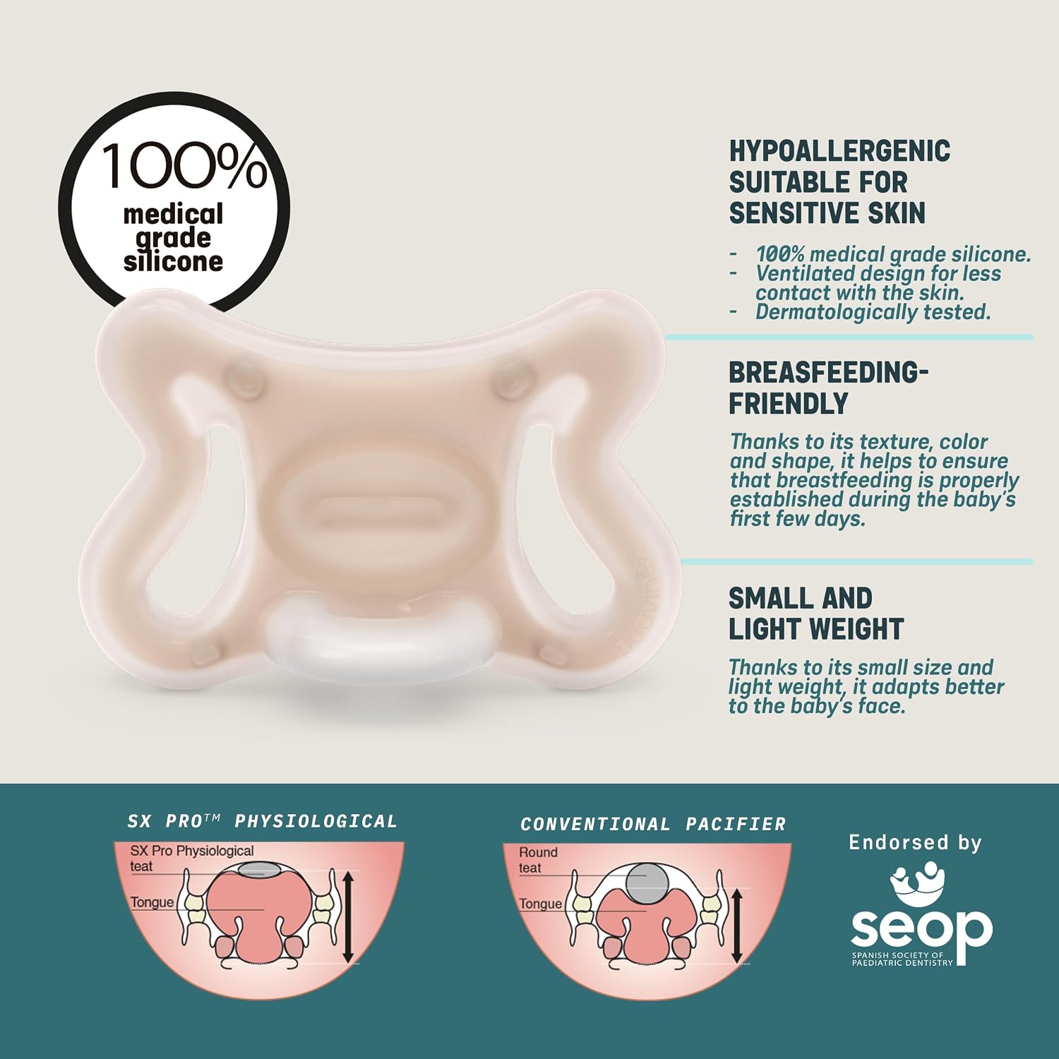 Suavinex Zero.Zero All-Silicone Physiological Soother with SX Pro Teat - Suavinex baby product