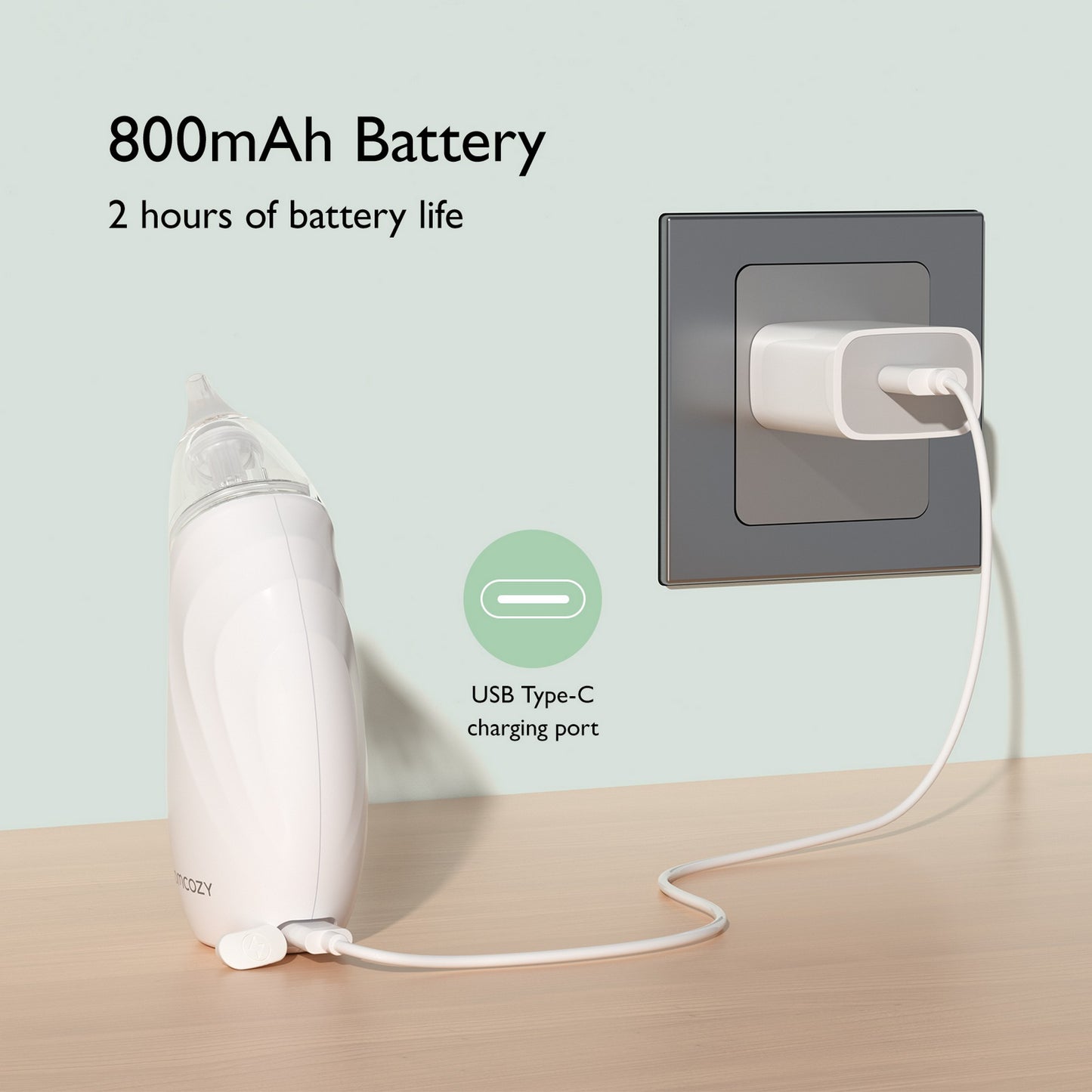 Momcozy Grooming Baby Neti pot White & Green