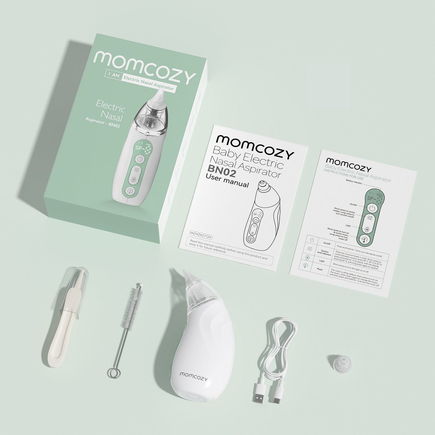 Momcozy Grooming Baby Neti pot White & Green