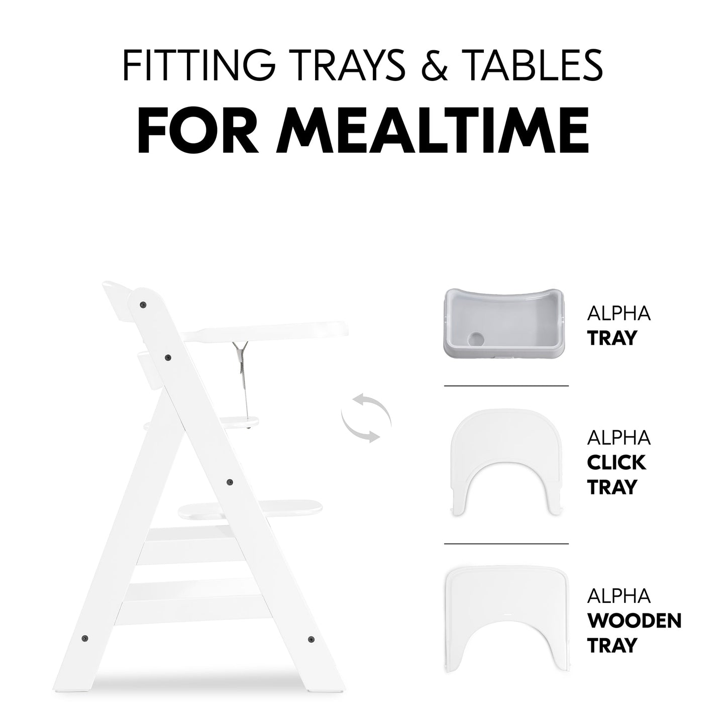 Hauck Alpha+B Highchair Natural 6months to Adult - Distressed Box