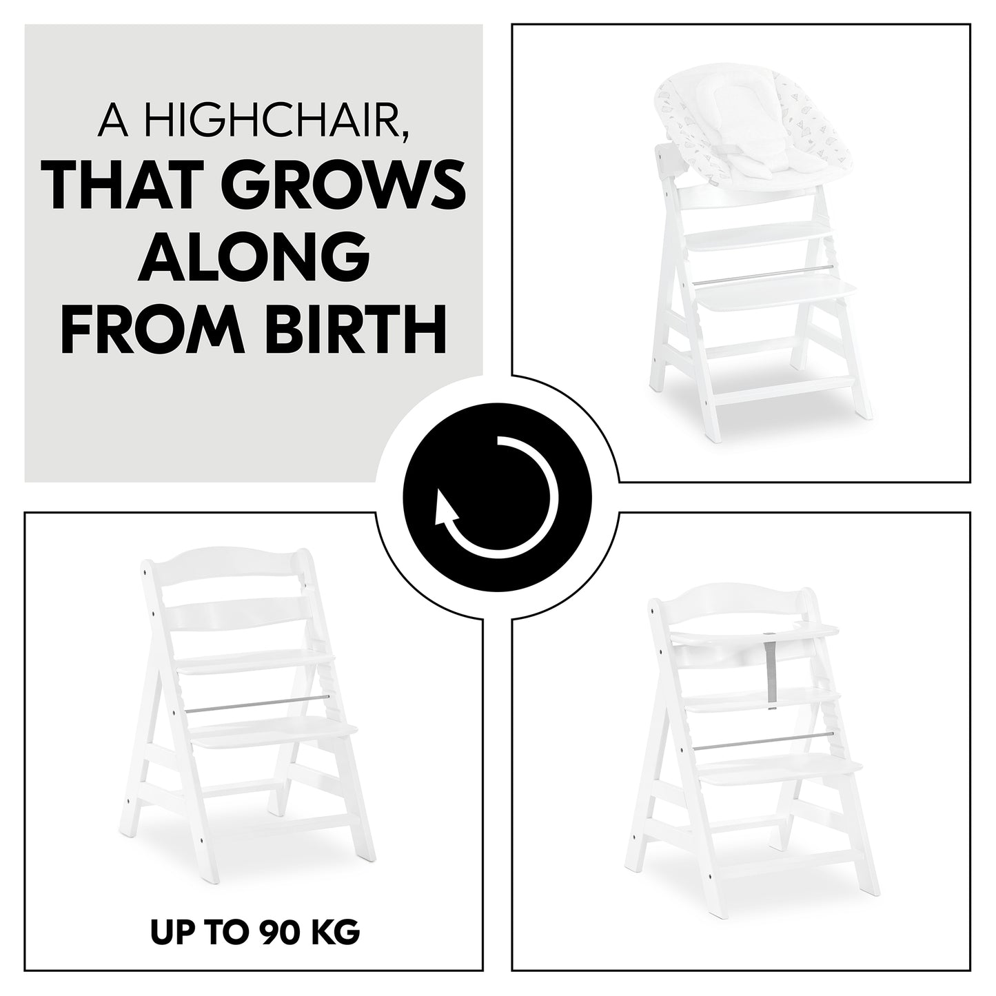 Hauck Alpha+B Highchair Natural 6months to Adult