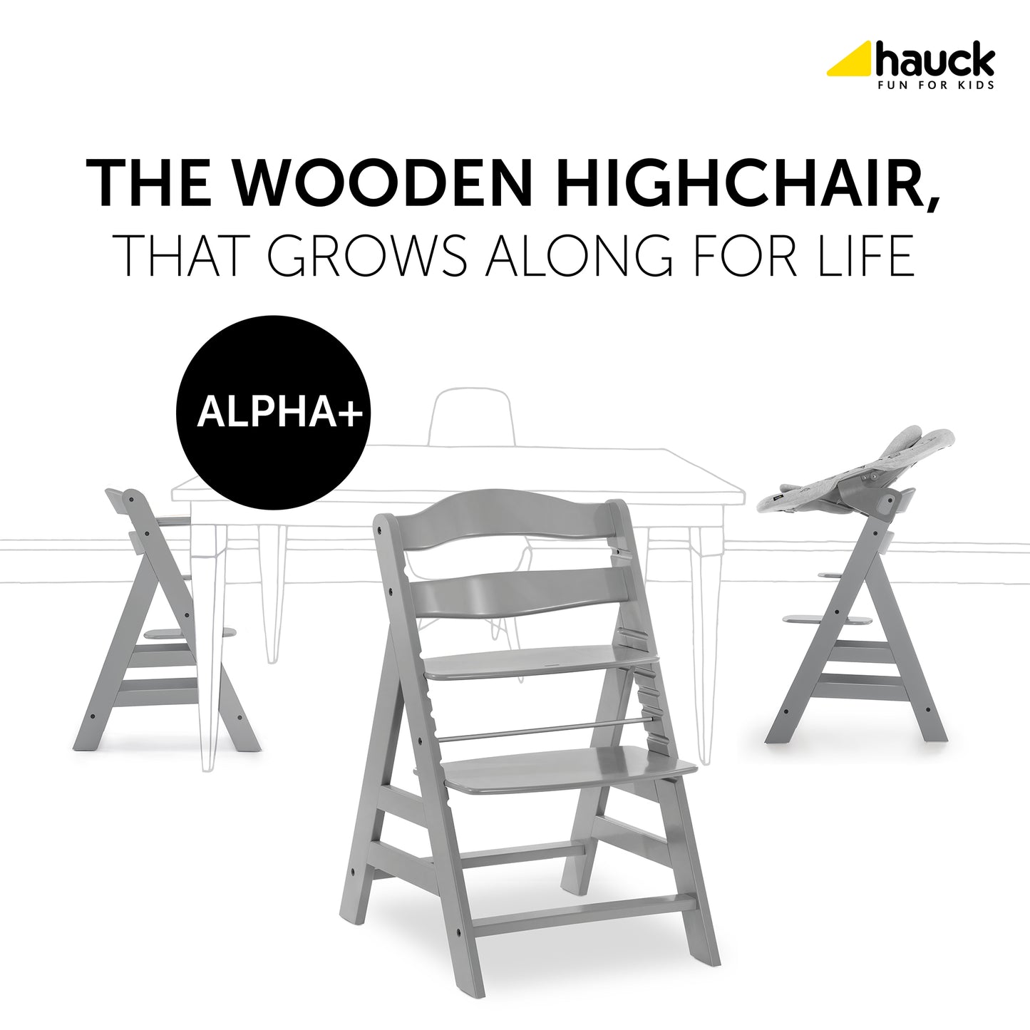 Hauck Alpha+B Highchair Natural 6months to Adult