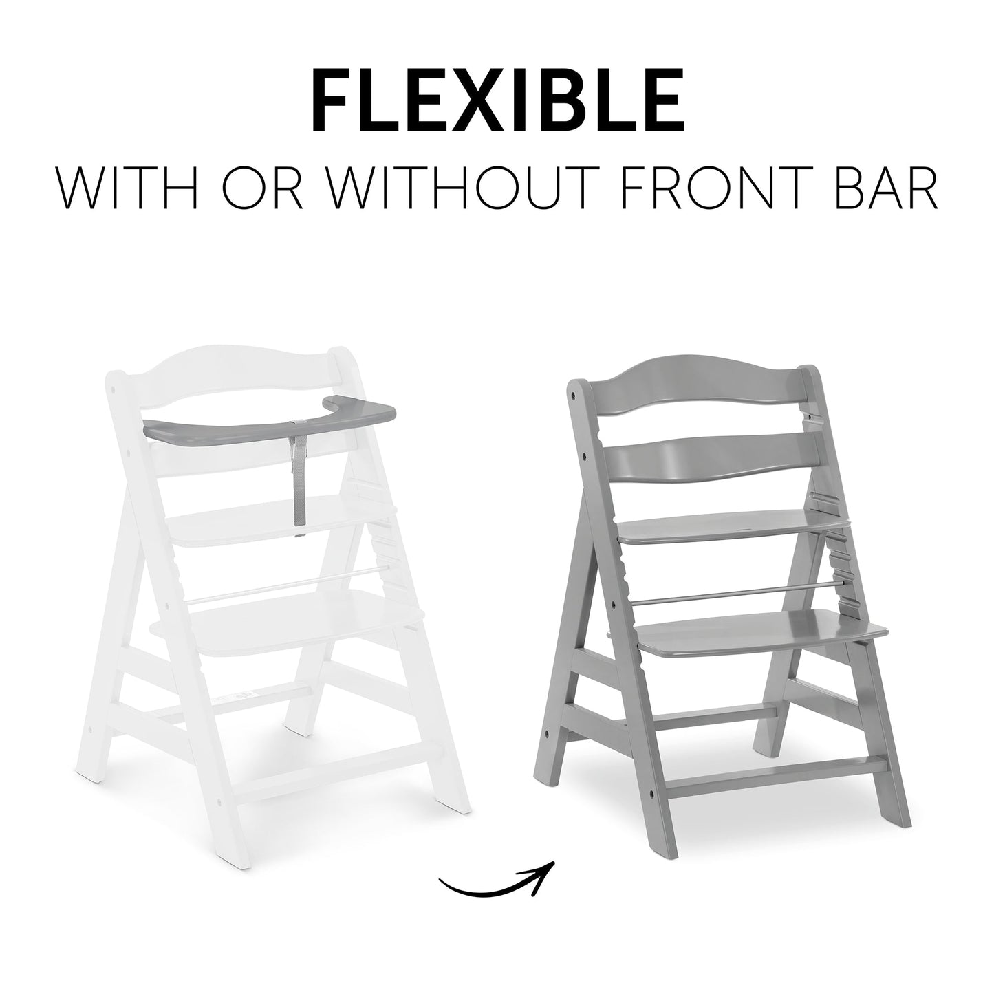 Hauck Alpha+B Highchair Natural 6months to Adult - Distressed Box