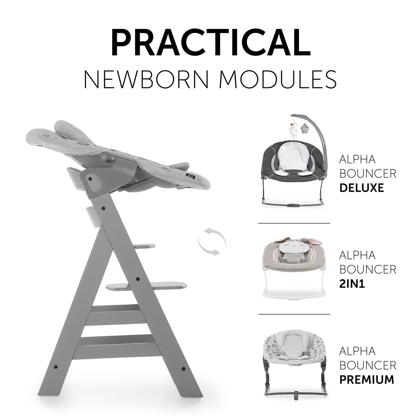 Hauck Alpha+B Highchair Natural 6months to Adult - Distressed Box