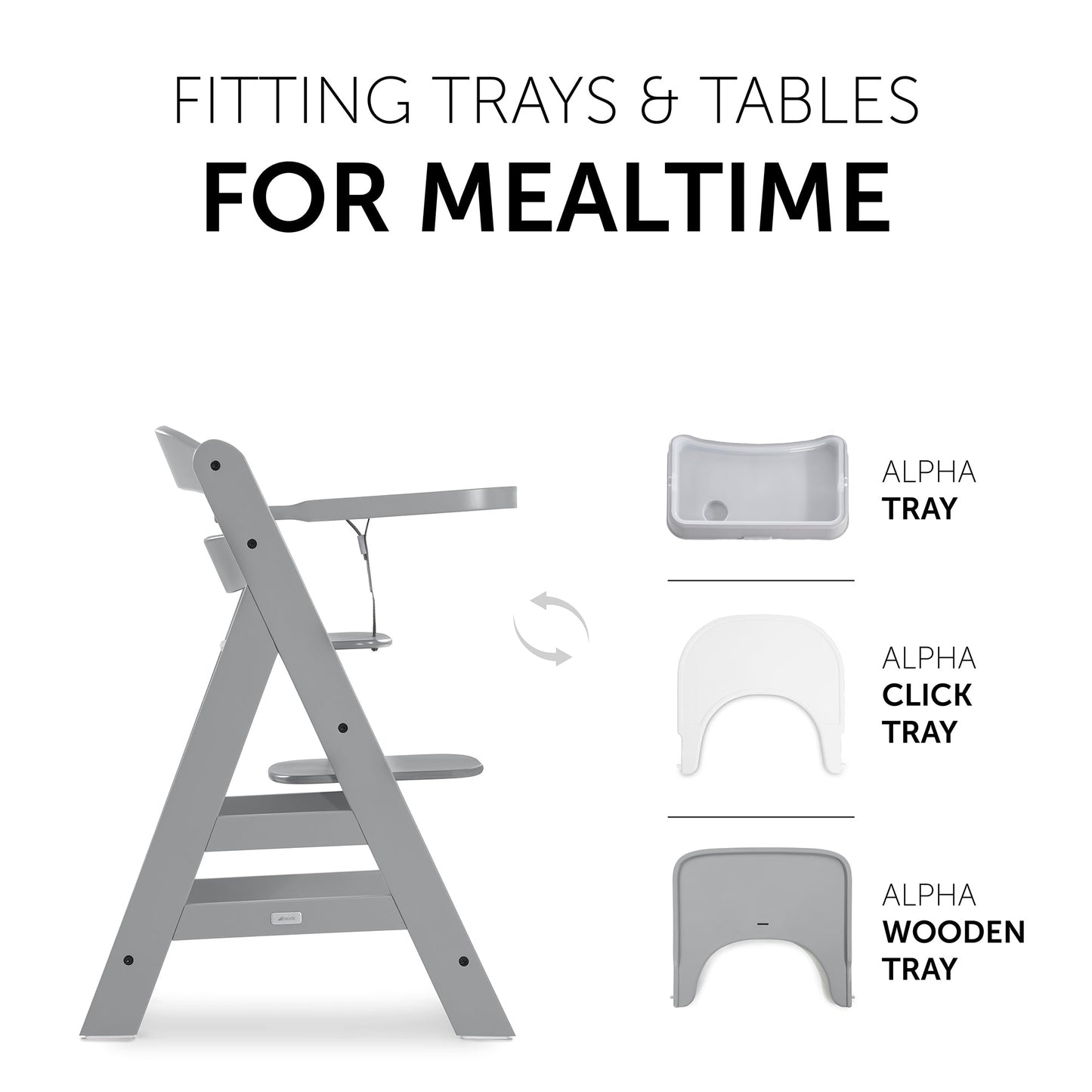 Hauck Alpha+B Highchair Natural 6months to Adult - Distressed Box