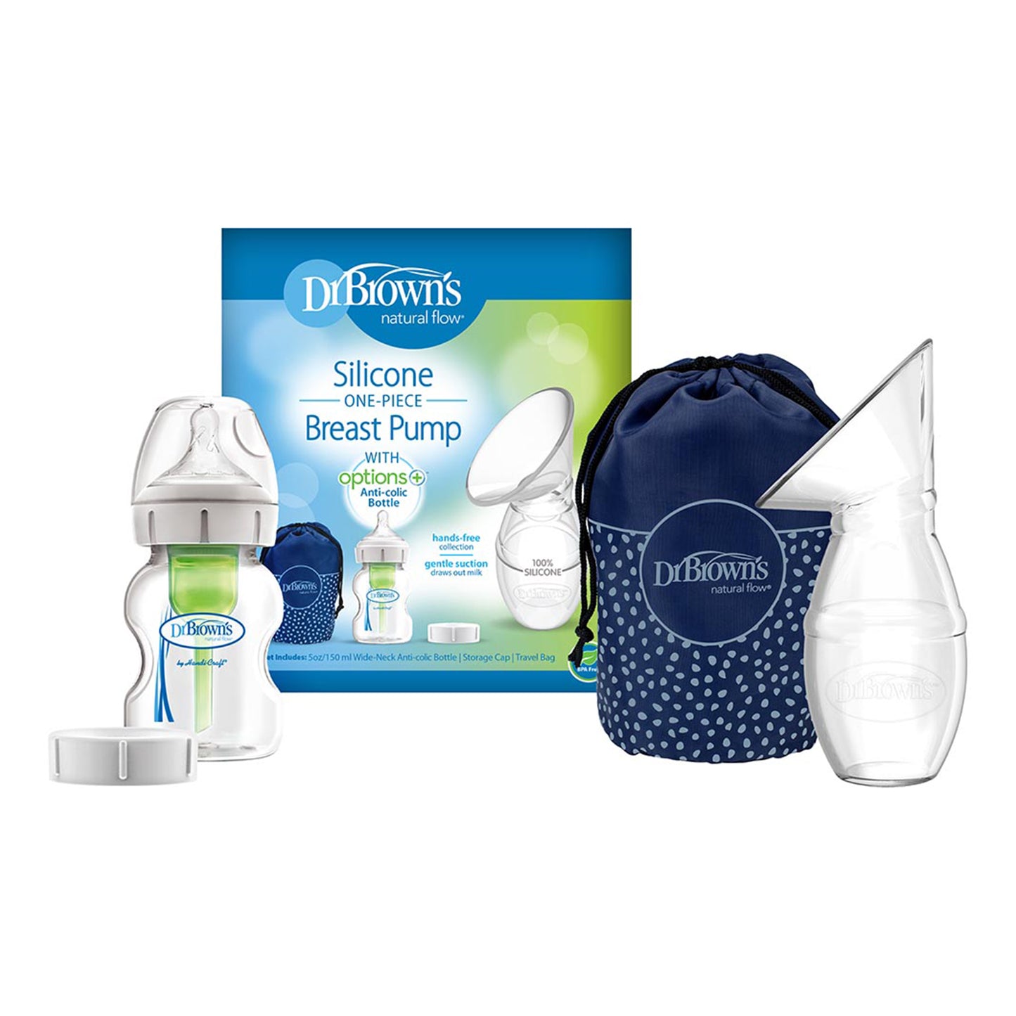 Dr. Brown's Silicone One-Piece Breast Pump - Open Box