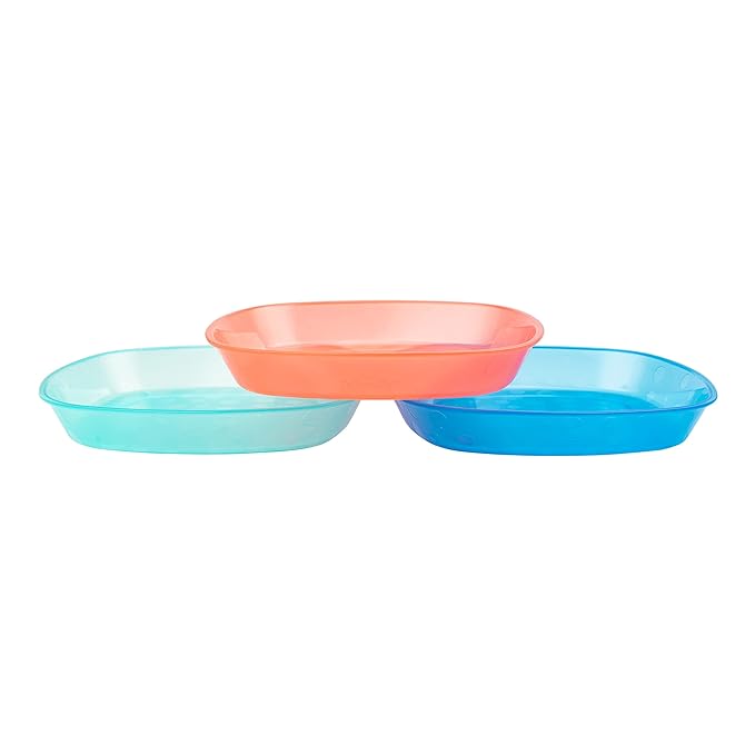 Dr. Brown's Weaning Divided Plates 3-Pack (4 to 24 Months) Multicolor