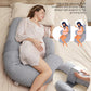 Momcozy Maternity Accessory Original F Shaped adjustable Maternity Pillow Grey