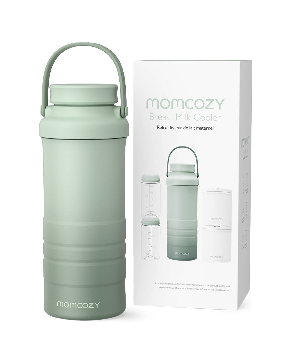 Momcozy Portable Baby Bottle Cooler - 24 Hour Ice-Free Cooling, 22oz with 2 Storage Bottles - image 8