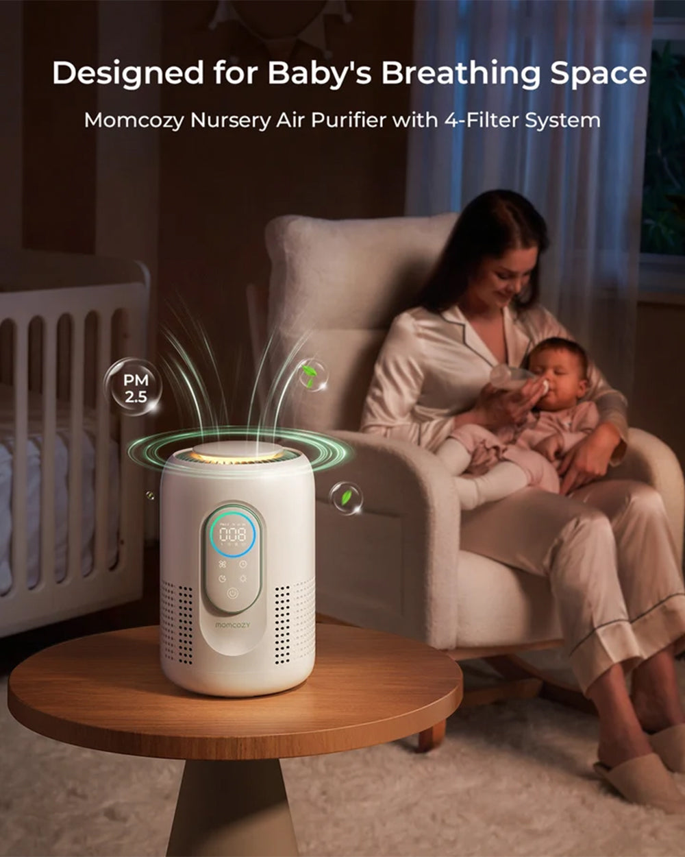 Momcozy CozyBreath Baby Air Purifier with Real-Time Air Quality Monitor & 4-Layer Filtration - image 9