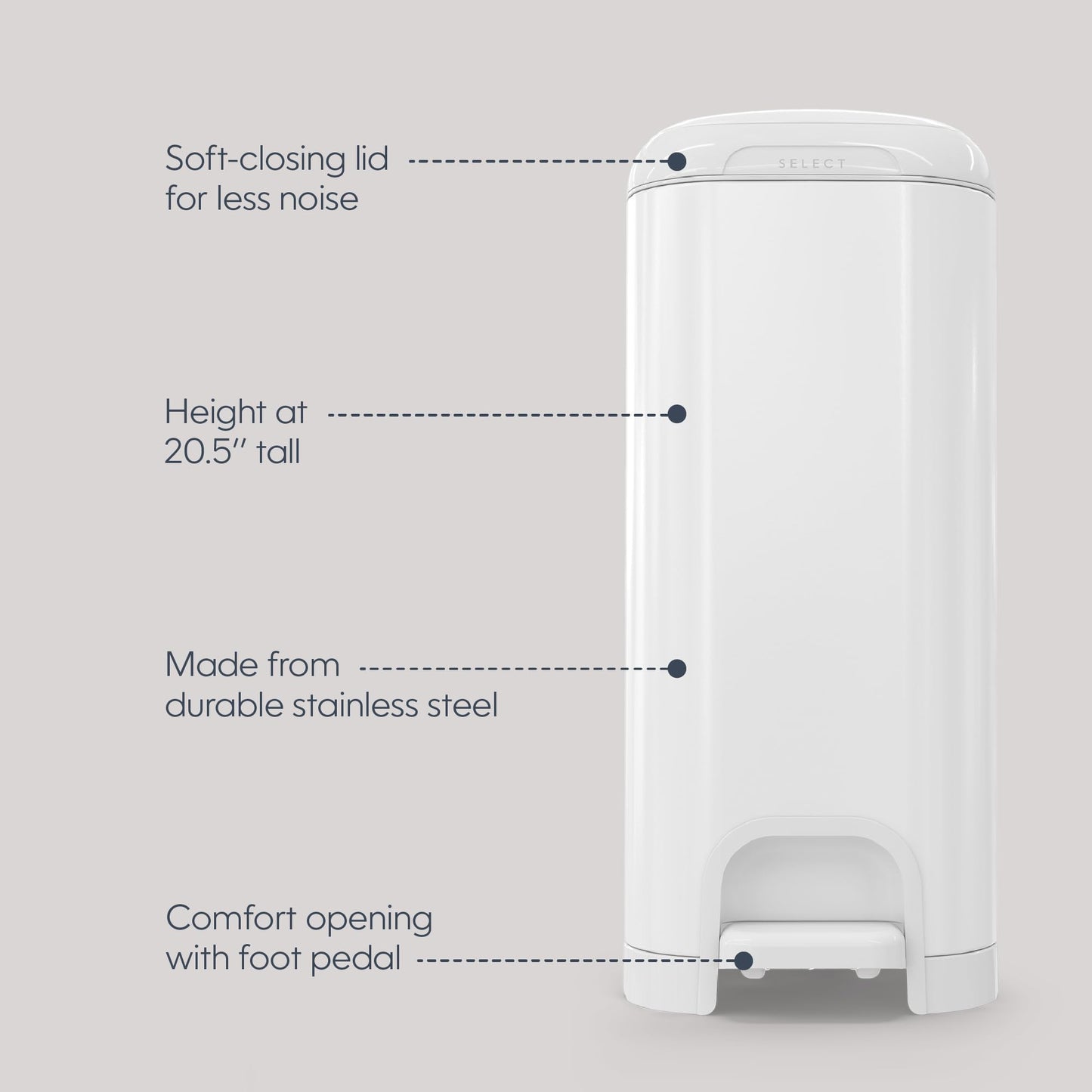 Diaper Genie Diaper Pails Select Grey - Open Box