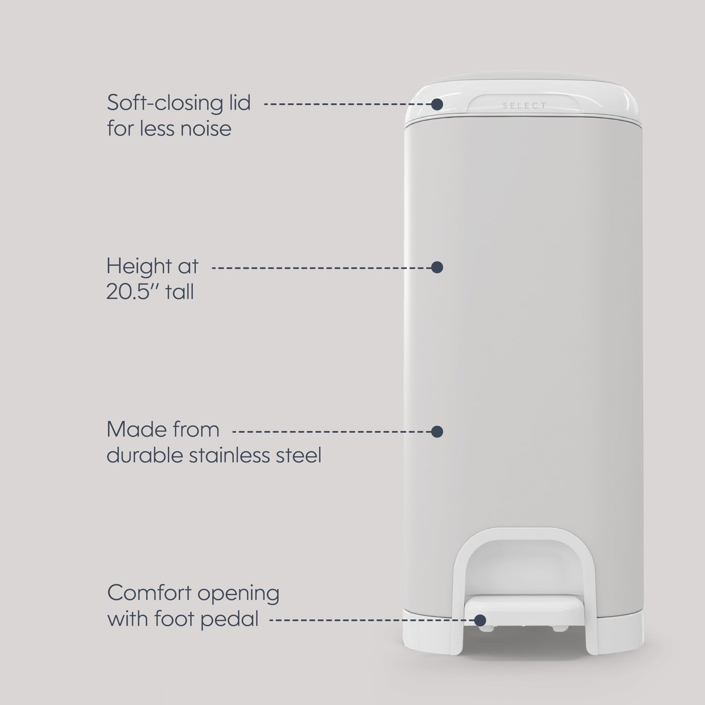 Diaper Genie Diaper Pails Select Grey - Open Box