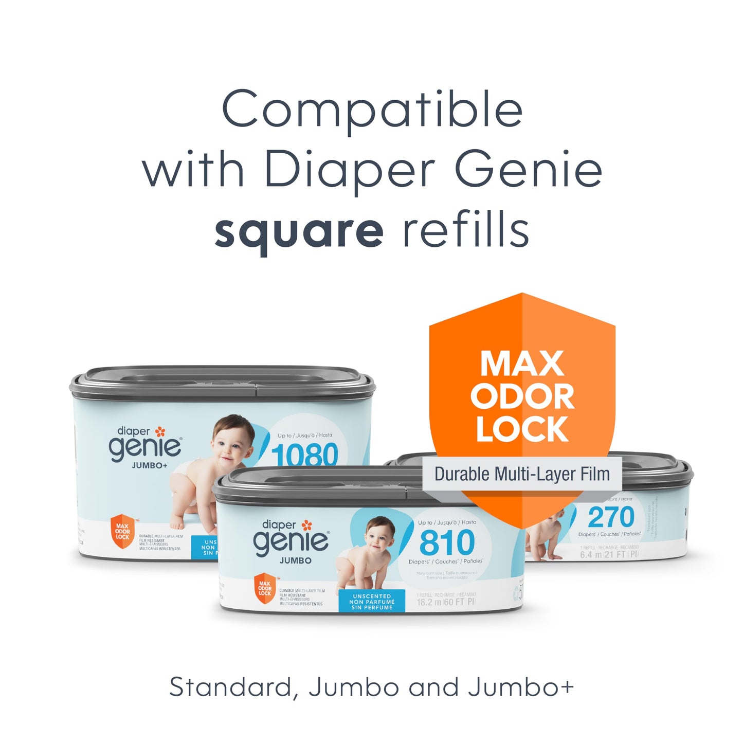 Diaper Genie Diaper Pails Select Grey - Open Box