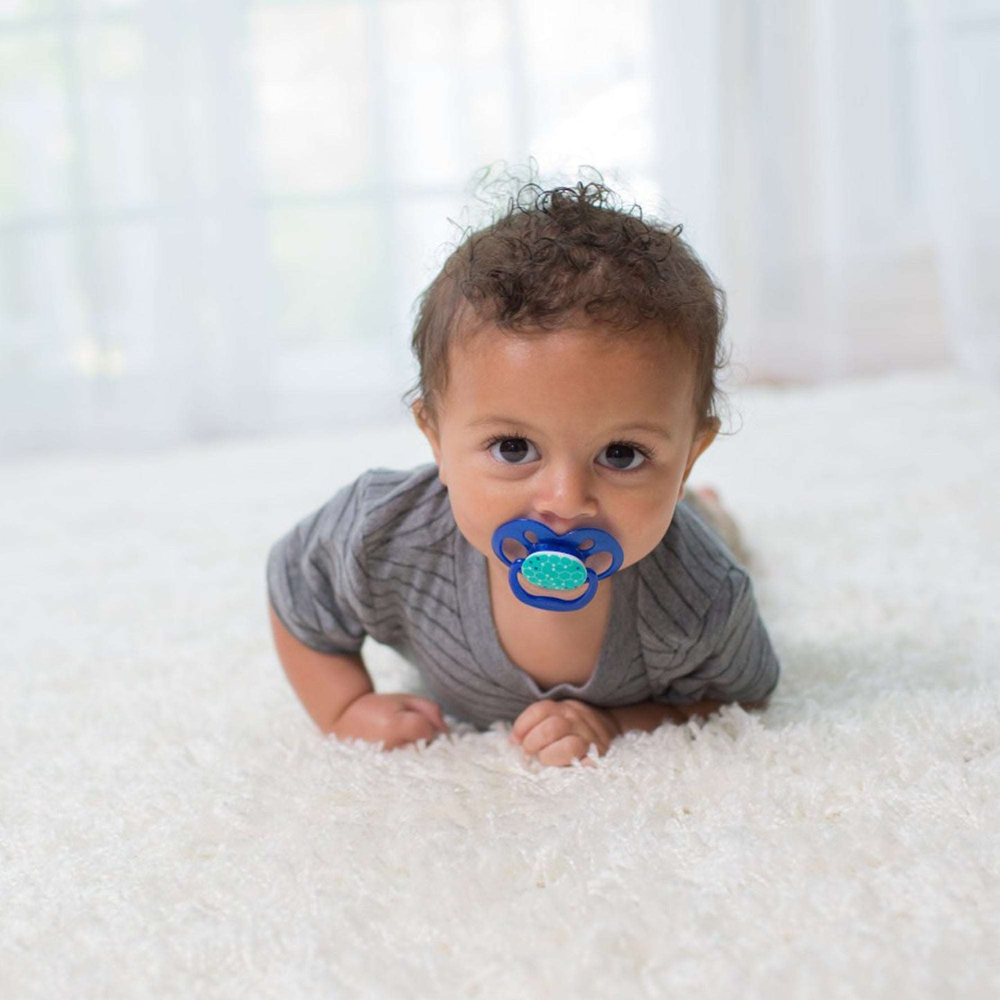 Dr. Brown Blue Space Advantage Pacifiers || Stage-1 || Pack of 2 || Used for Birth+ to 6months