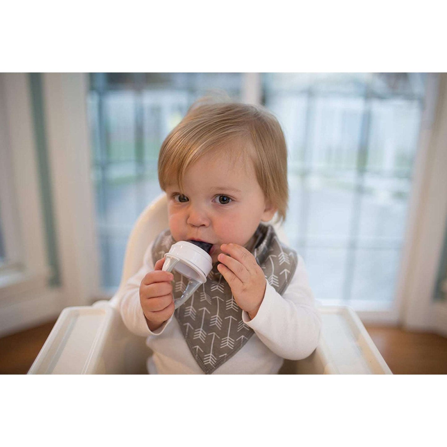Dr. Brown Fresh Firsts Grey Silicone Feeder || Used for 4months to 12months