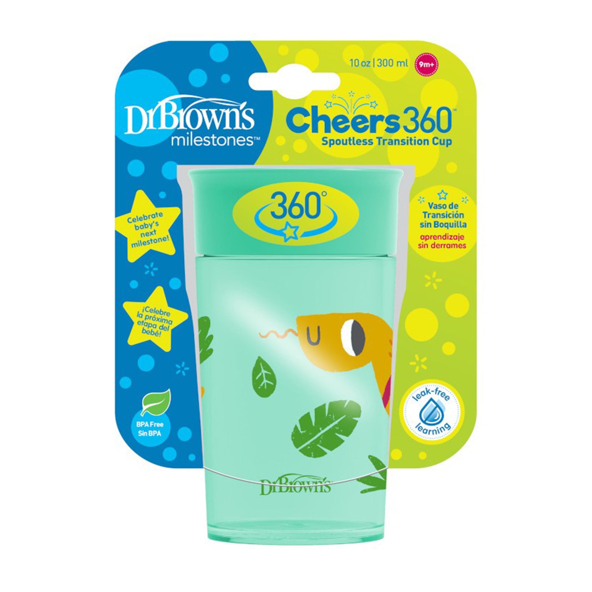 Dr. Brown Smooth Wall Cheers 360 Green Cup || 9months to 24months