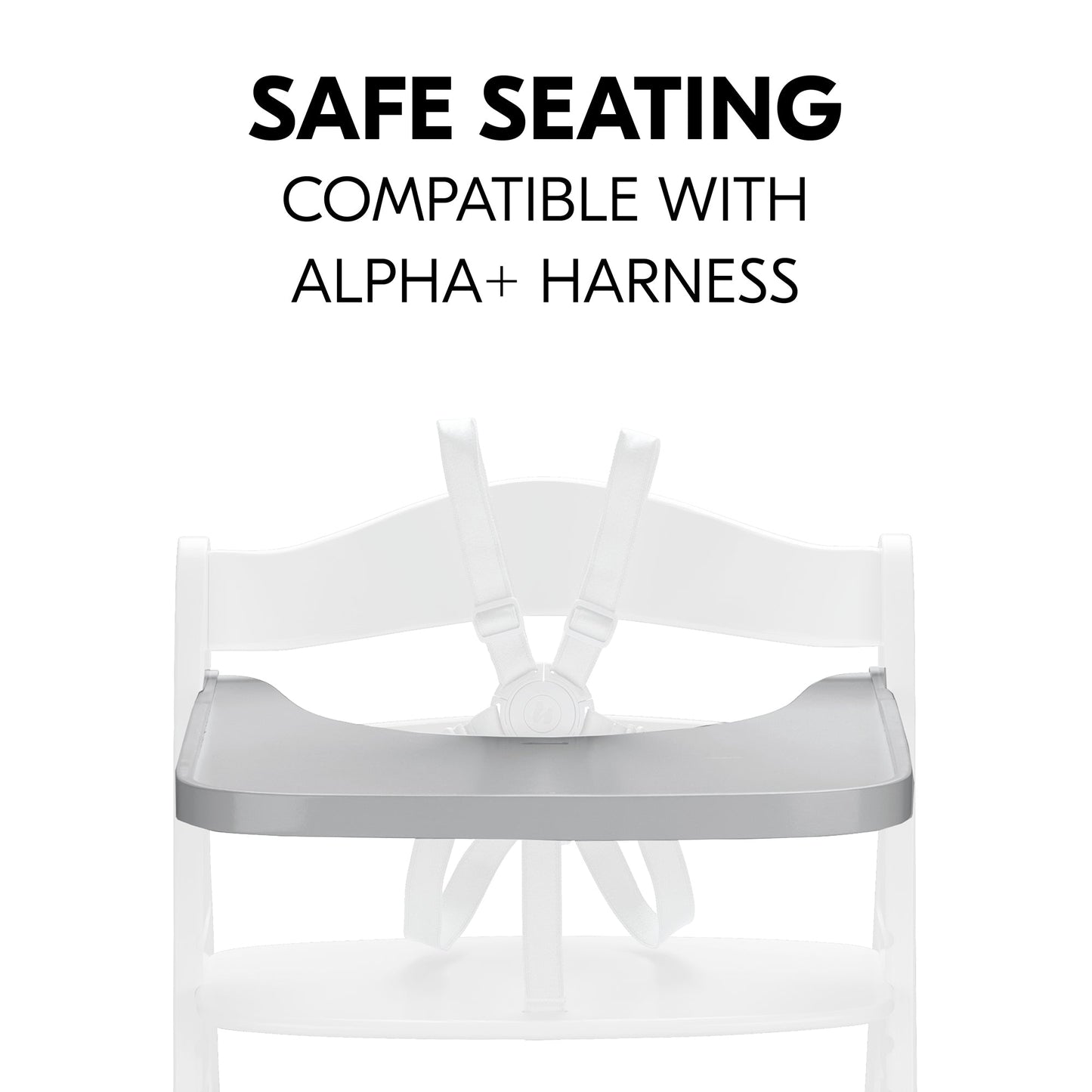 Hauck Alpha Wooden Tray | Fashion Grey | Used for 6M to 36M - Toys4All.in