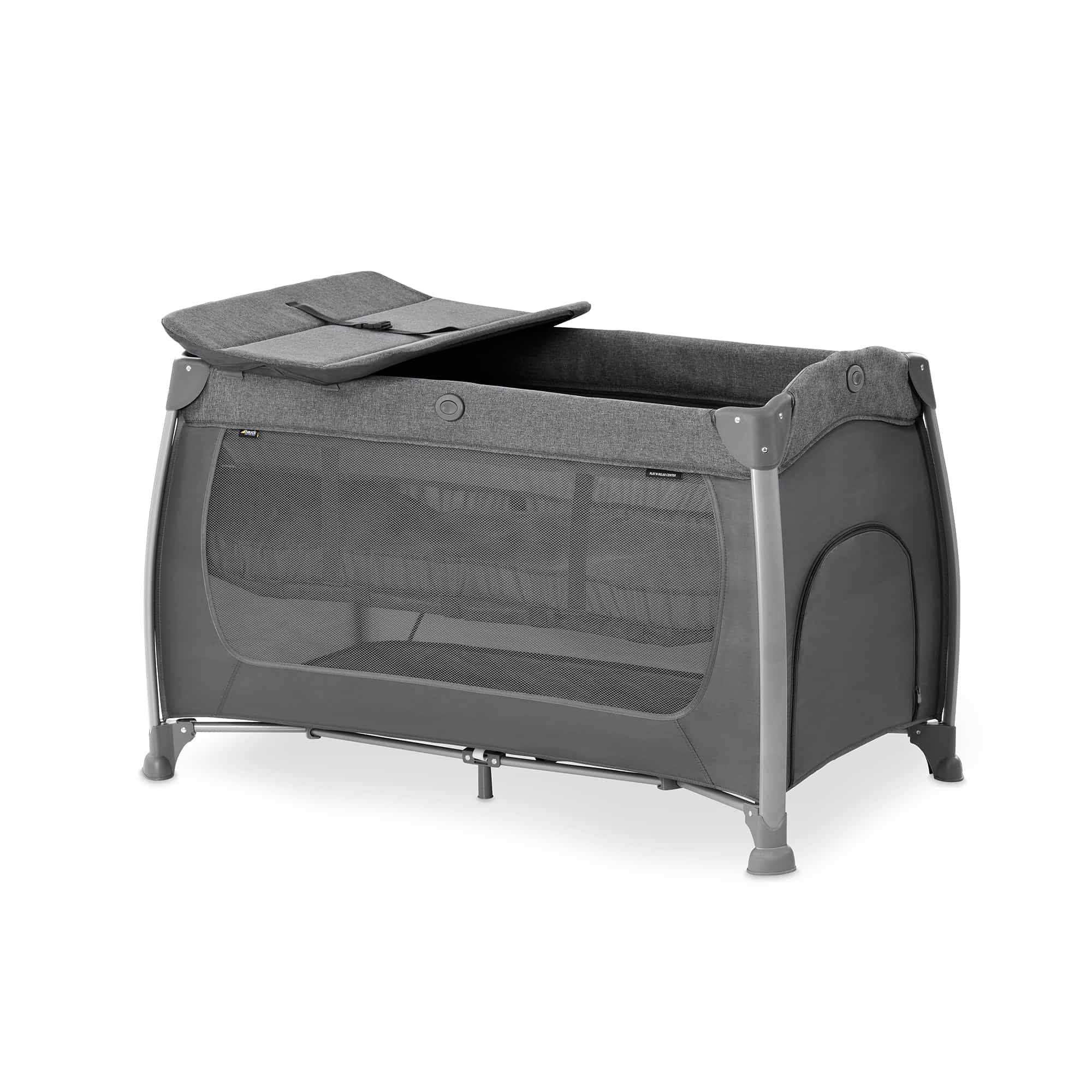 Hauck Play N Relax Center Playard  | Fashion Charcoal | Used for Birth+ to 36M - Toys4All.in