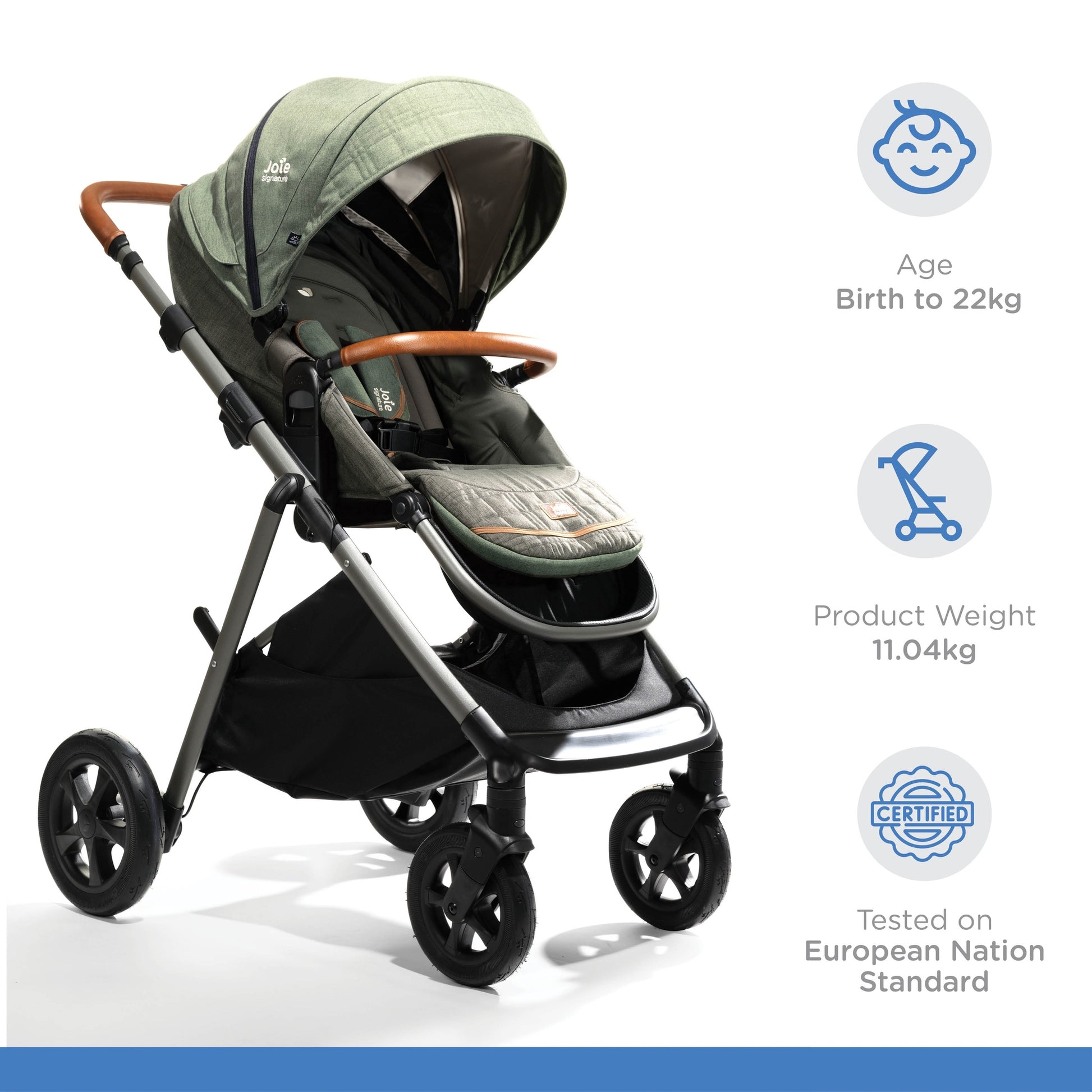 Joie Aeria Stroller || Fashion-Pine || Birth+ to 48months