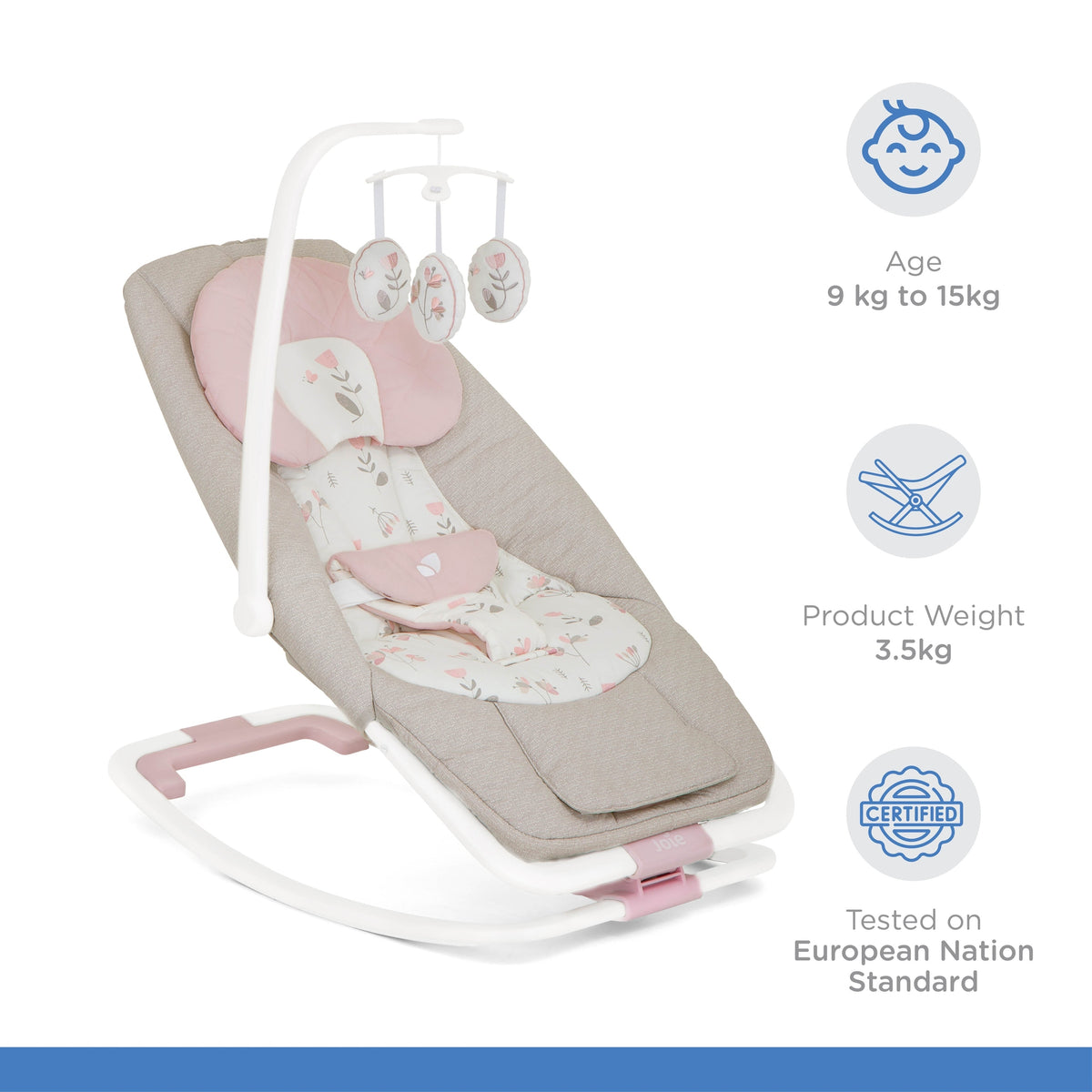 Joie Dreamer Rocker & Bouncer || Fashion-Flowers Forever || Birth+ to 9months || Distress Box