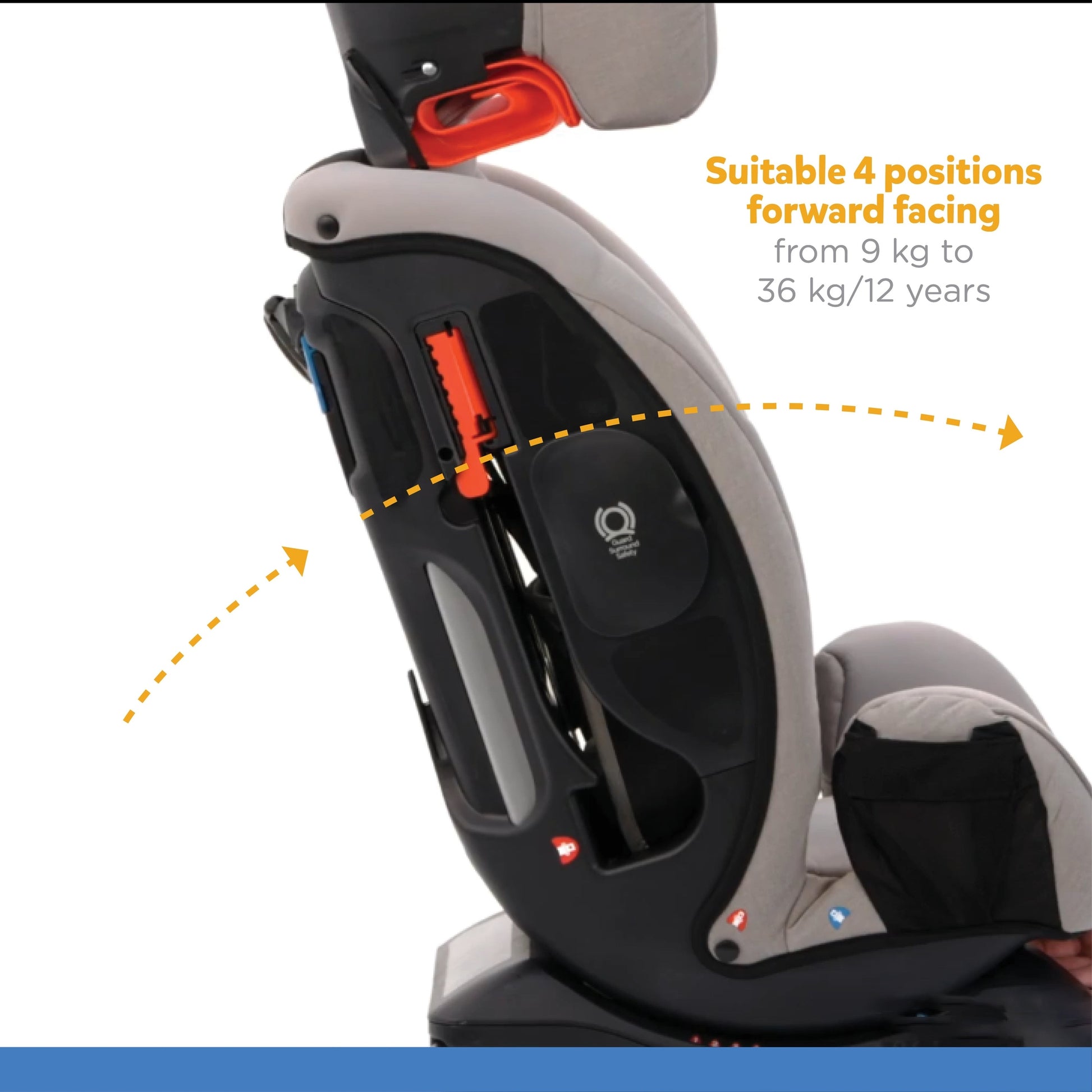Joie Every Stage Fx Car Seat || Fashion - Grey Flannel ||  Birth+ to 12years